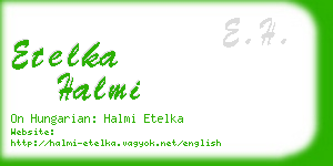 etelka halmi business card